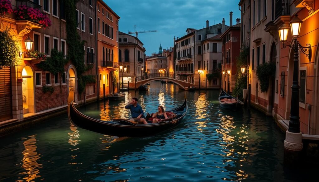 Venice night gondola ride